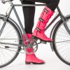 Pink Leggits - overshoes being worn over boots