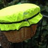 Neon yellow waterproof bike basket cover